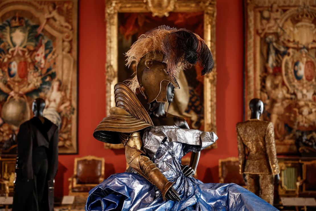 A creation from the Fall 2006-2007 Haute Couture collection by John Galliano for Christian Dior is on display.